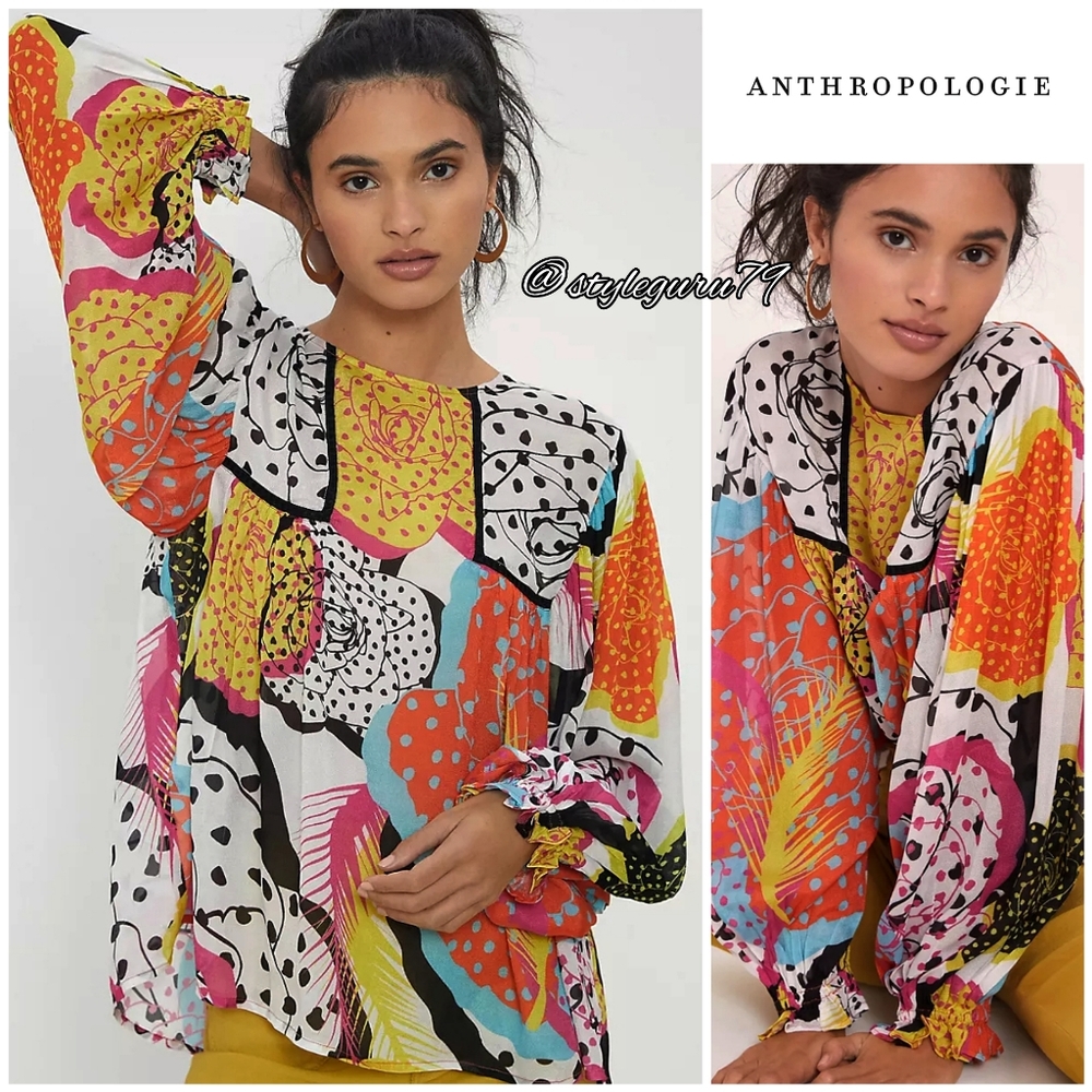 NWT, Anthropologie, Miranda Peasant Blouse